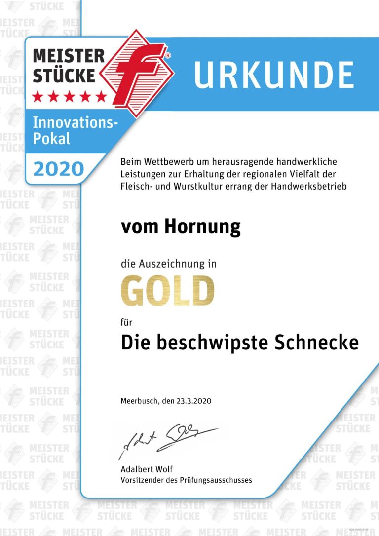 Urkunde Innovations-Pokalsieger 2025