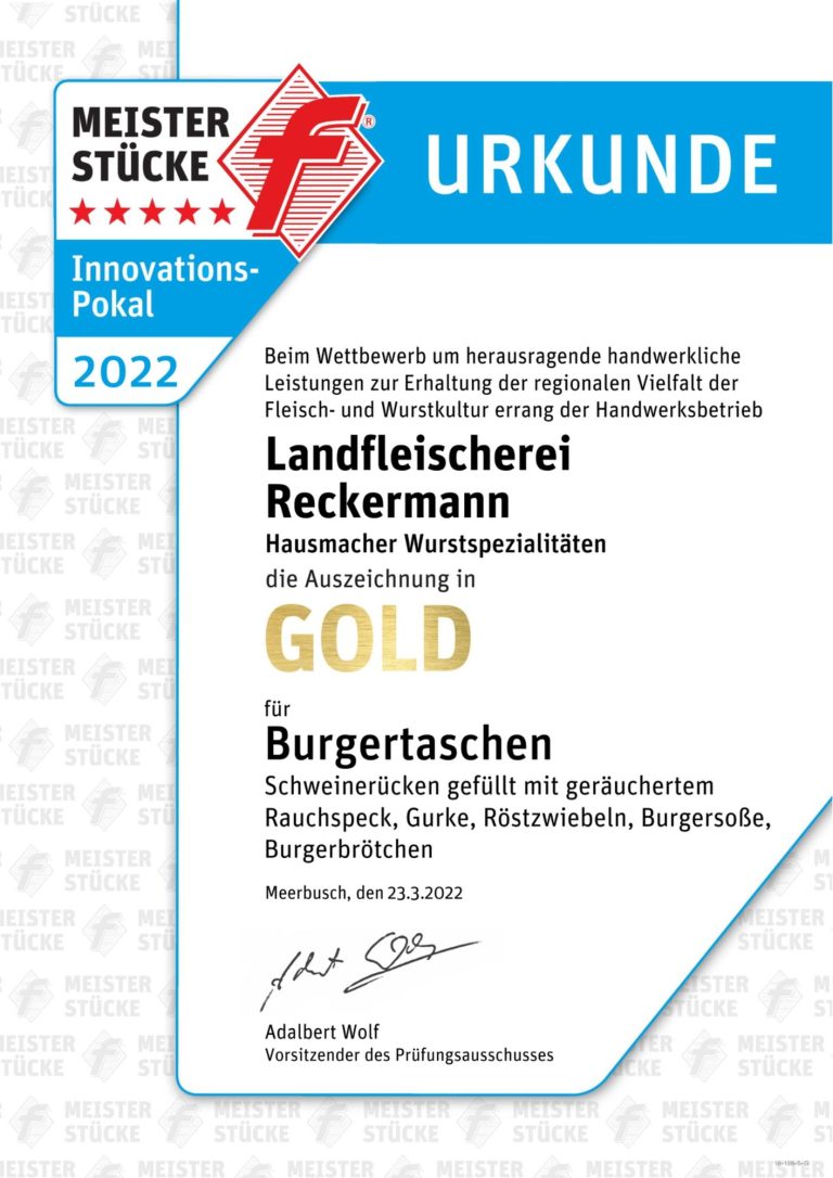 Urkunde Innovations-Pokalsieger 2025